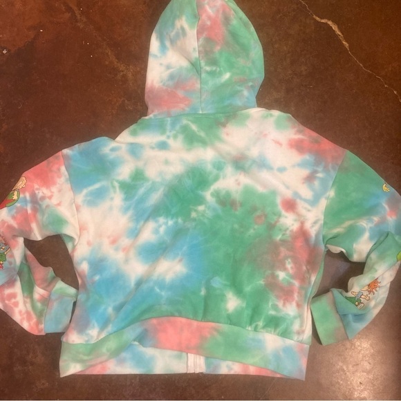Vintage Tie Dye Nickelodeon Rugrats Zip Front Hoodie - Picture 6 of 6